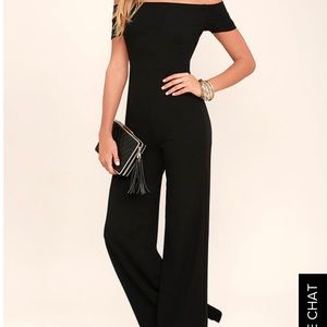 ALLEYOOP BLACK OFF-THE-SHOULDER JUMPSUIT